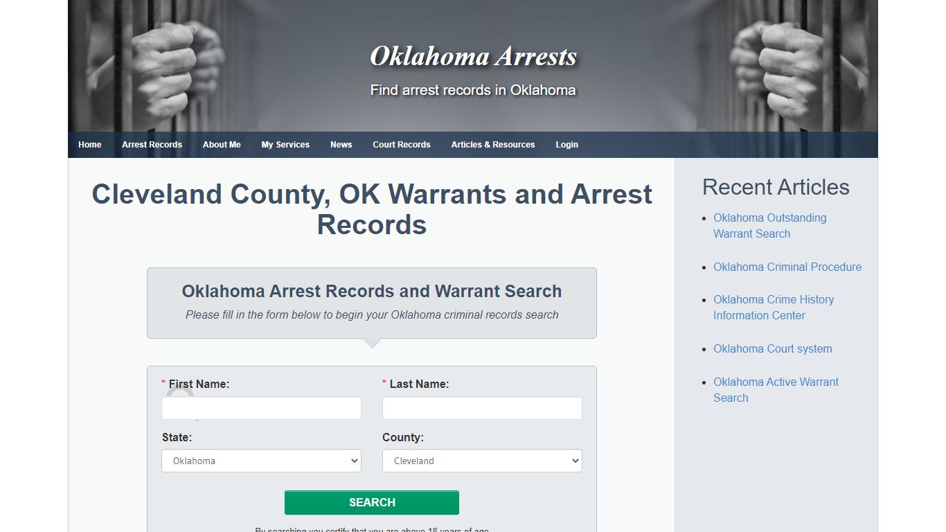 Cleveland County, OK Warrants and Arrest Records - Oklahoma Arrests