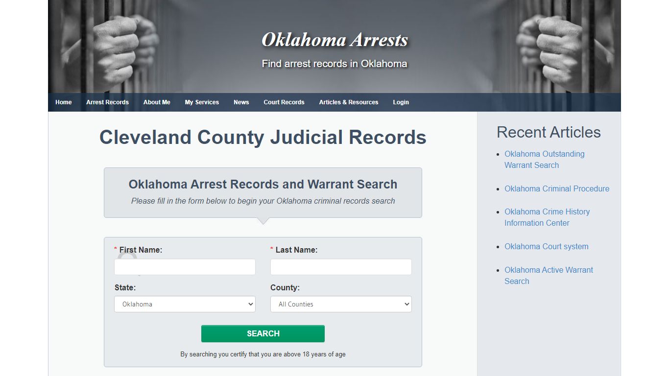 Cleveland County Judicial Records - Oklahoma Arrests